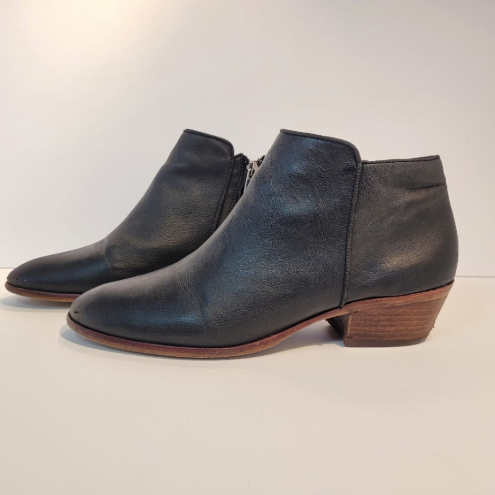 Sam Edelman Petty | Black Leather Ankle Booties